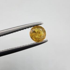 Natural Yellow Sapphire (Pukhraj) – Weight 0.42 Carat – Madagascar Origin Gemstone