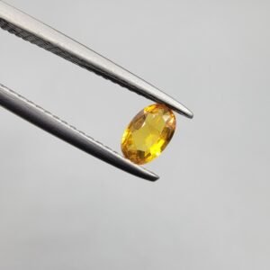 Natural Yellow Sapphire (Pukhraj) – Weight 0.41 Carat – Madagascar Origin Gemstone