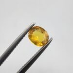 Natural Yellow Sapphire (Pukhraj) – Weight 0.51 Carat – Madagascar Origin Gemstone