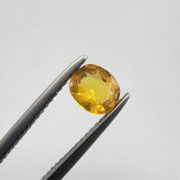 Natural Yellow Sapphire (Pukhraj) – Weight 0.51 Carat – Madagascar Origin Gemstone