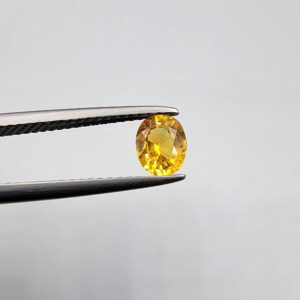 Natural Yellow Sapphire (Pukhraj) – Weight 0.62 Carat – Madagascar Origin Gemstone