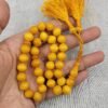 Natural Baltic Amber Tasbeeh (Misbah) with 33 round polished yellow amber beads, Germany origin, total weight 24 grams, traditional twin tassel.
