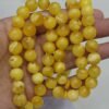Natural Baltic Amber Tasbeeh (Misbah) made from round polished yellow amber beads, Germany origin, total weight 96 grams, with traditional tassel.