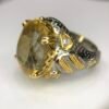 19.80 Carat Natural Citrine Sunela stone ring in 925 Sterling Silver mens design latest from Brazil