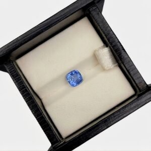 Natural Blue Sapphire – 1.21 Carat – Burma Origin – Cushion Mixed Cut – GGI Certified