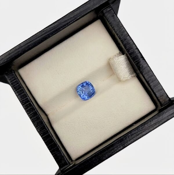 Natural Blue Sapphire – 1.21 Carat – Burma Origin – Cushion Mixed Cut – GGI Certified