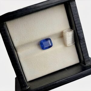 Natural Blue Sapphire – 1.40 Carat – Burma Origin – Cushion Mixed Cut – GGI Laboratory Certified