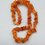 “Natural Baltic Amber Bead String – 36 Grams – Russian Origin – Polished Orange Amber Chips – Brilliant Gemstone”