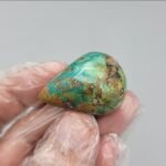 Natural Turquoise (Hussaini Feroza) – 80.10 Carat – Pear Shape – Neyshabur Iran Origin