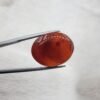Natural carnelian agate oval cabochon 17.76 carat red aqeeq gemstone from Yemen