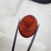 Natural carnelian agate oval cabochon 17.76 carat red aqeeq gemstone from Yemen