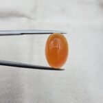 14.48 Carat Natural Carnelian Agate Yemeni Aqeeq stone oval cabochon from Yemen