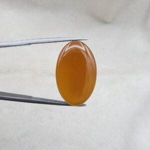 Natural Yemeni carnelian agate oval cabochon 20.16 carat smooth polished aqeeq gemstone