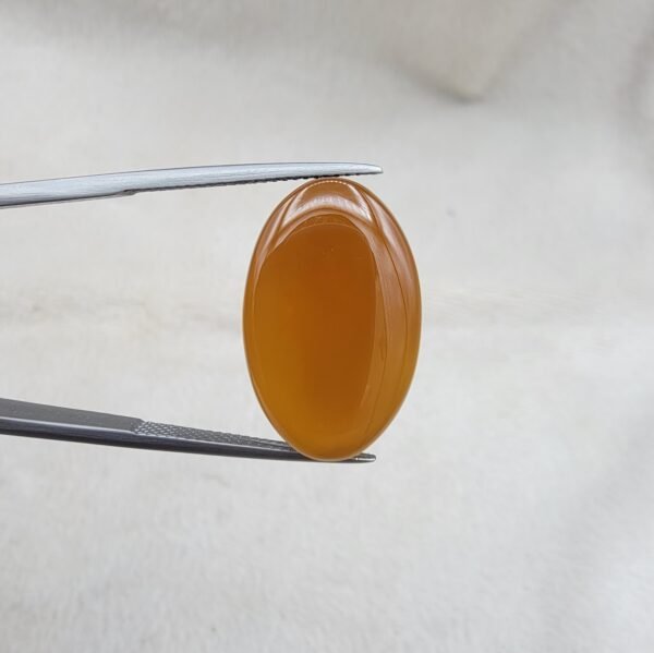 Natural Yemeni carnelian agate oval cabochon 20.16 carat smooth polished aqeeq gemstone