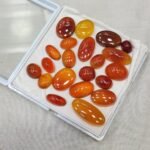 21 pieces natural carnelian agate Yemeni Aqeeq stock oval cabochon gemstones for sale