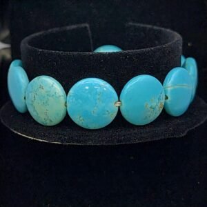 135.50 Carat Natural Arizona Turquoise (Feroza) Bracelet – Sterling Silver