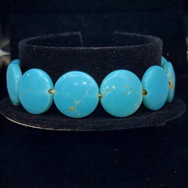 135.50 Carat Natural Arizona Turquoise (Feroza) Bracelet – Sterling Silver