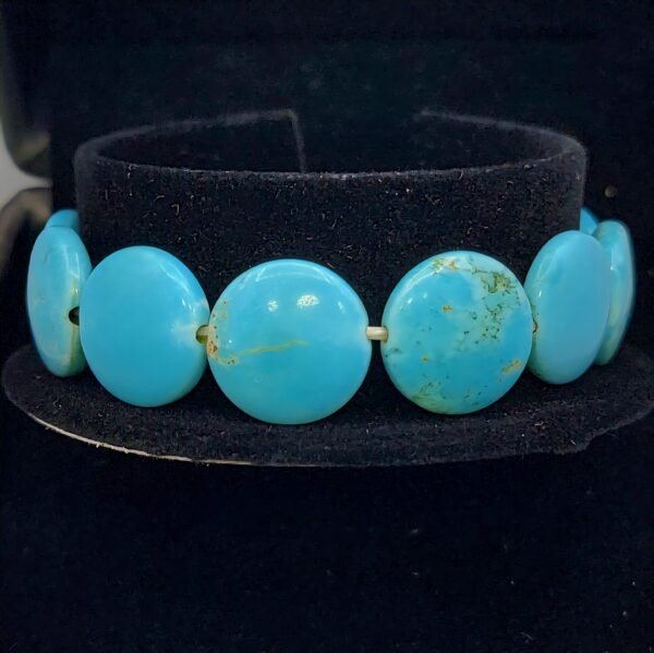 135.50 Carat Natural Arizona Turquoise (Feroza) Bracelet – Sterling Silver