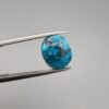 2.90 Carat Natural Iranian Turquoise Feroza stone oval shape with pyrite inclusions
