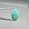 13.02 Carat Natural Iranian Neyshabur Turquoise Feroza stone oval shape with natural matrix