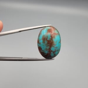 13.07 Carat Natural Egyptian Turquoise Feroza stone oval shape with red matrix