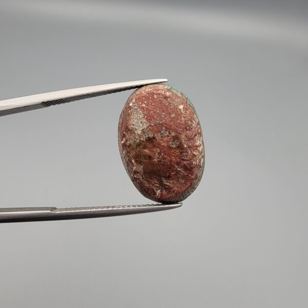 13.07 Carat Natural Egyptian Turquoise Feroza stone oval shape with red matrix