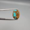 5.91 Carat Natural Iranian Neyshabur Turquoise Feroza stone oval shape with heavy matrix