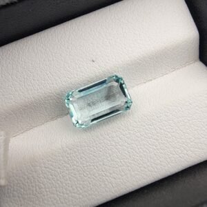 Rare 4.03 carat natural green emerald gemstone from Panjshir Valley, Afghanistan, featuring exceptional crystalline transparency and a vibrant neon-green hue.