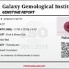 7.68 carat natural ruby gemstone GGI certified unheated purplish red oval cut