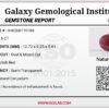 6.15 carat natural ruby gemstone GGI certified unheated purplish red oval cut