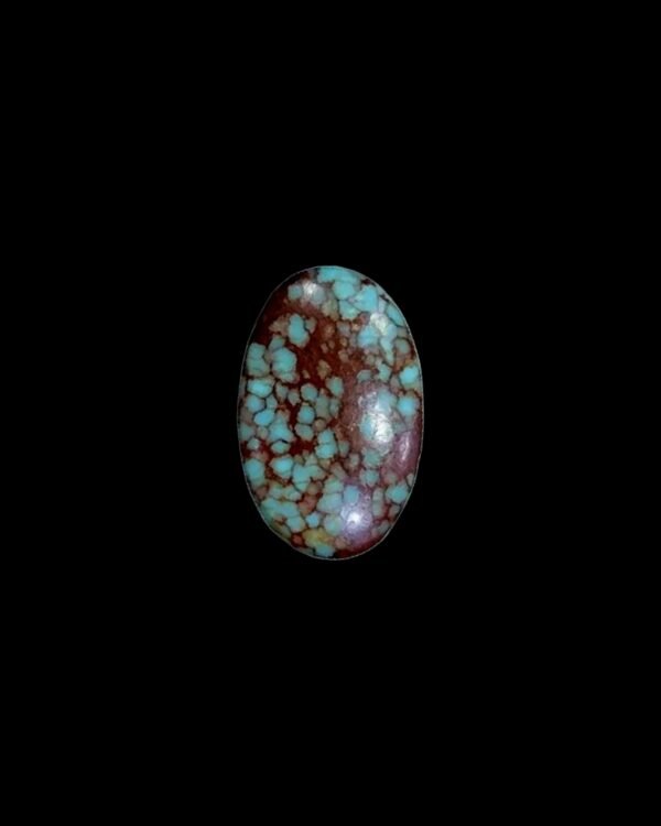 Natural Egyptian Turquoise (Feroza) – 22.23 Carat – Premium Sinai Origin | Intense Spiderweb Matrix | Large Statement Cabochon | Brilliant Gemstone
