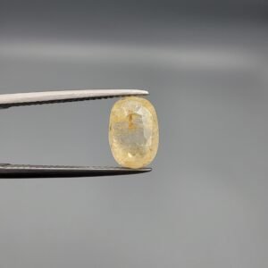 Natural Ceylon Yellow Sapphire – 4.84 Carat – Authentic Untreated Pukhraj | Rare Sri Lankan Origin | Brilliant Gemstone