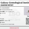 ​A 0.17-carat natural round brilliant-cut diamond with VS2 clarity and K color, professionally presented with its laboratory grading report.