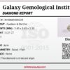 ​A 0.21-carat natural cushion old-cut diamond with VS1 clarity and H color, professionally displayed alongside its laboratory grading report.