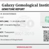 GGI laboratory certificate report number KHI2605350430 for a 3.57-carat untreated natural green emerald from Nigeria, showcasing an emerald step cut measuring 11.39 x 6.66 x 5.39 mm.