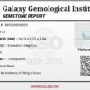 GGI laboratory certificate report number KHI260590429 for an untreated 4.68-carat natural green emerald from Nigeria, displaying an elegant emerald step cut measuring 16.19 x 6.13 x 4.94 mm.
