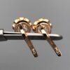 3.26 CTW Natural Diamond Earrings – 14K Gold Vintage Scalloped Floral Halo Lever-Back Earrings