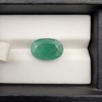 Gemstone: Natural Emerald (Panna/Zamrud) Weight: 6.47 Carats Shape & Cut: Oval, Faceted Color: Soft, Even Green Origin: Zambia Clarity: Natural Jardin Inclusions Present (Confirms Authenticity) Use: Statement Rings, Pendants, Vedic Astrology (Mercury/Budh Stone) Rarity: Large Size, Genuine Natural Color
