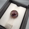 Natural Sulemani Agate round cabochon 14.20 carat with sparkling druzy quartz crystal pocket from Iran