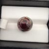 Natural Sulemani Agate round cabochon 14.20 carat with sparkling druzy quartz crystal pocket from Iran