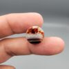 Natural Sulemani Agate round cabochon 14.20 carat with sparkling druzy quartz crystal pocket from Iran