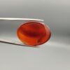 Natural multi-color Sulemani agate oval cabochon 31.80 carat with translucent orange red banding from Iran