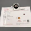 "Natural unheated Ruby ring 2.00 carat octagon cut from Mozambique set in diamond-accented gold ring with AIG gemstone certificate"