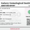Natural green emerald Panna oval mixed cut gemstone 6.47 carat with GGI certification, oiled treatment