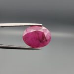 Natural purplish red ruby oval mixed cut gemstone 9.05 carat from Mozambique with GGI certification