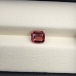 Digital image of a Galaxy Gemological Institute Gemstone Report (Certificate # KHI2609980190) dated September 9, 2026, detailing a 1.27 Carat Cushion & Mixed Cut Natural Rubellite Tourmaline with transparent pinkish purple color.