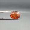 Natural honey-amber Hessonite Garnet Gomed oval cut gemstone 6.12 carat, untreated with natural inclusions