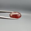 Natural deep red-brown Hessonite Garnet Gomed oval cut gemstone 19.38 carat, untreated January birthstone