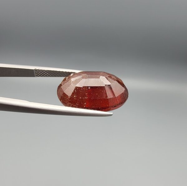 Natural deep red-brown Hessonite Garnet Gomed oval cut gemstone 19.38 carat, untreated January birthstone