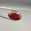 Natural deep red-brown Hessonite Garnet Gomed oval cut gemstone 19.38 carat, untreated January birthstone
